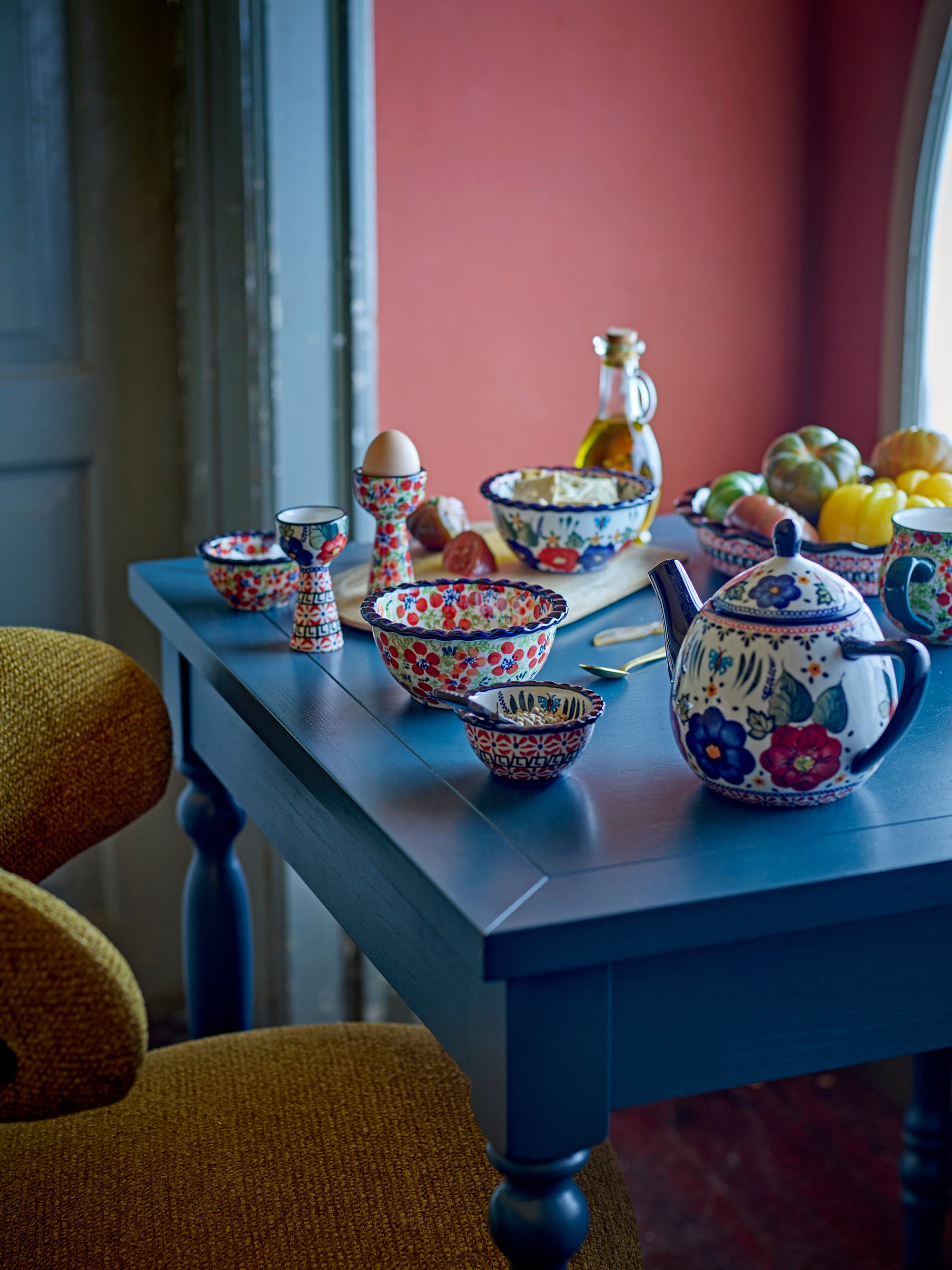 Creative Collection Florist Tekanna med tesil, Multi, Stengods