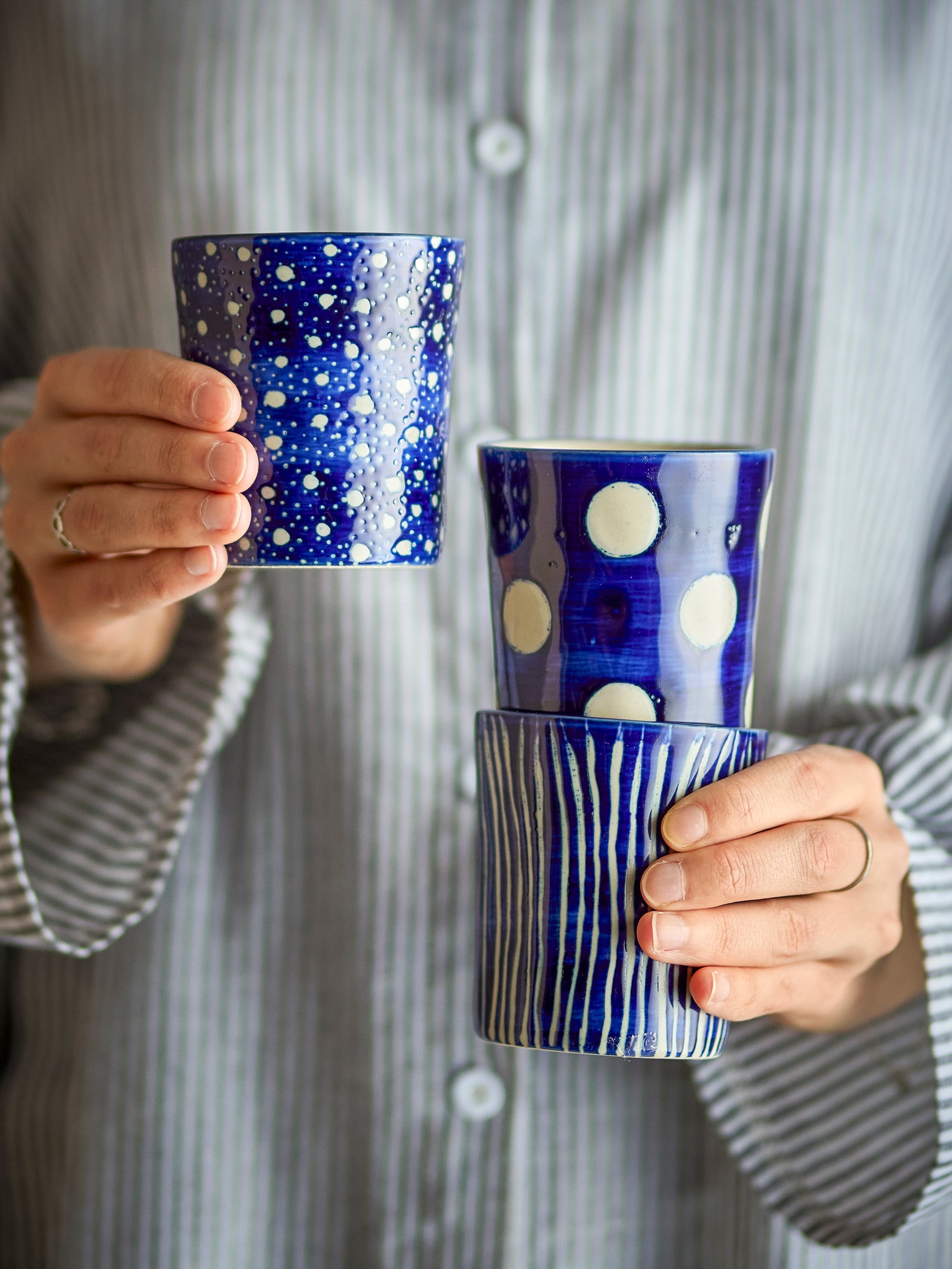 Creative Collection Minoa Kopp, Blå, Stengods