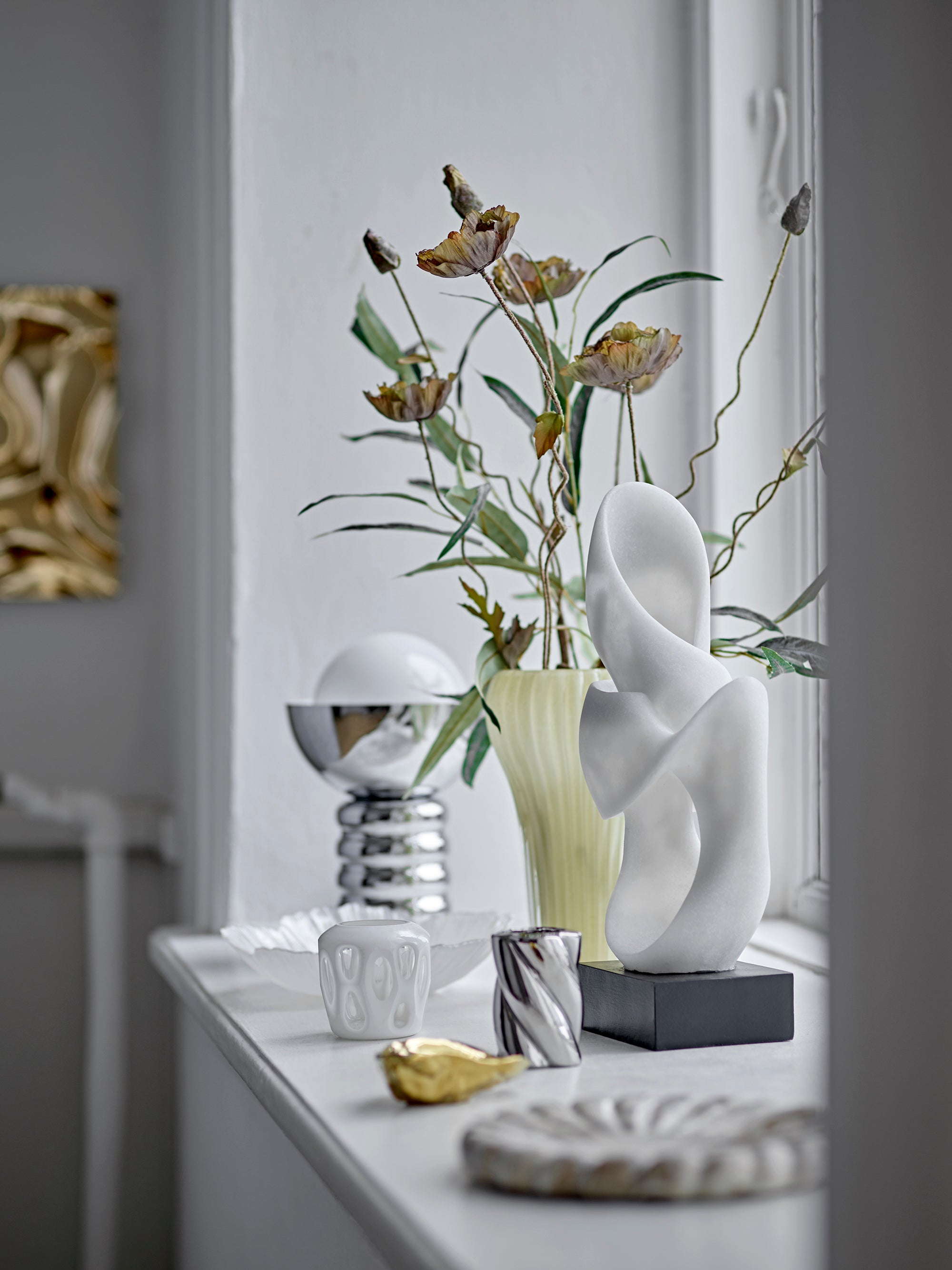 Bloomingville Averie Vas, Gul, Glas