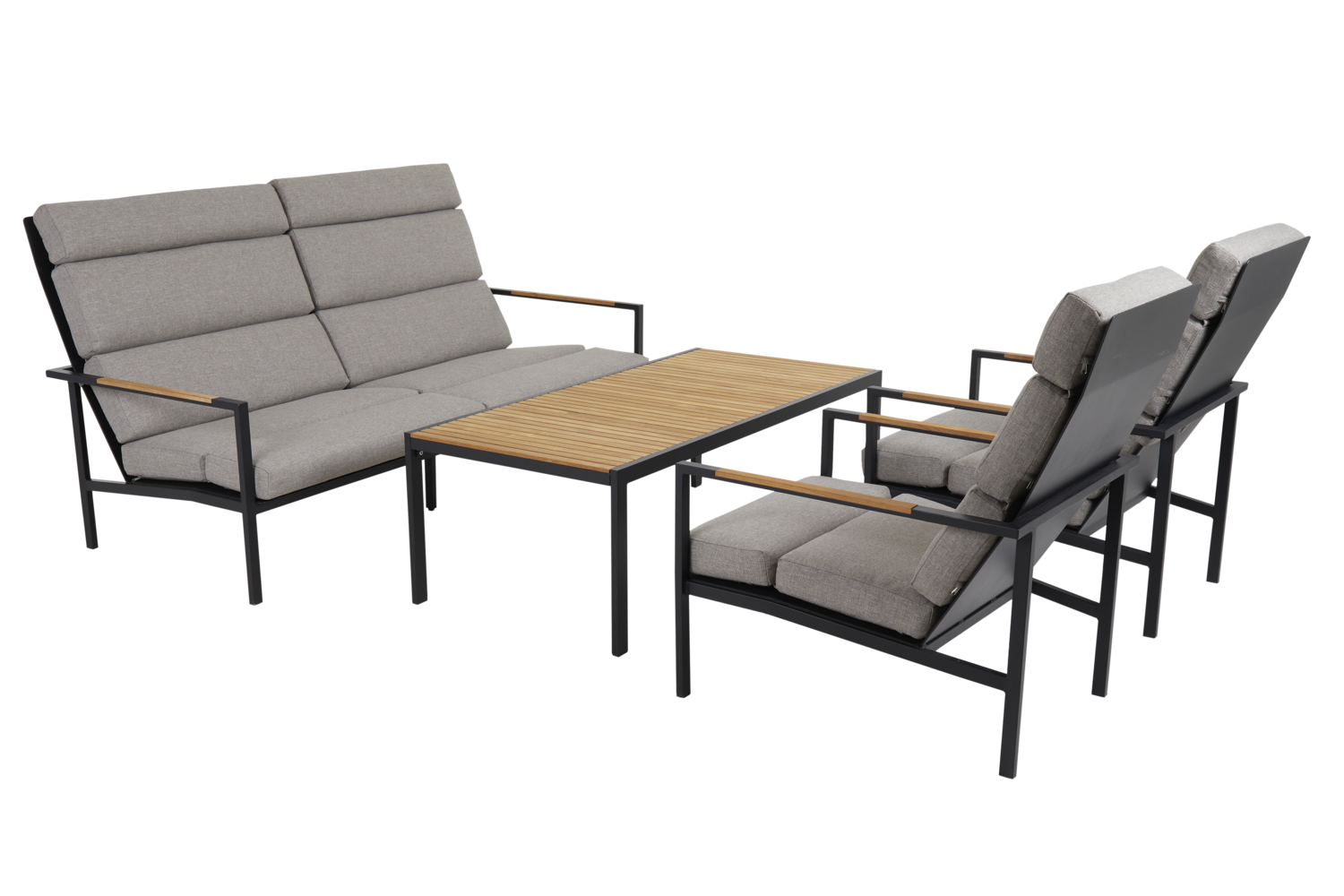 Brafab Indus soffbord Svart/teak 135x65 cm