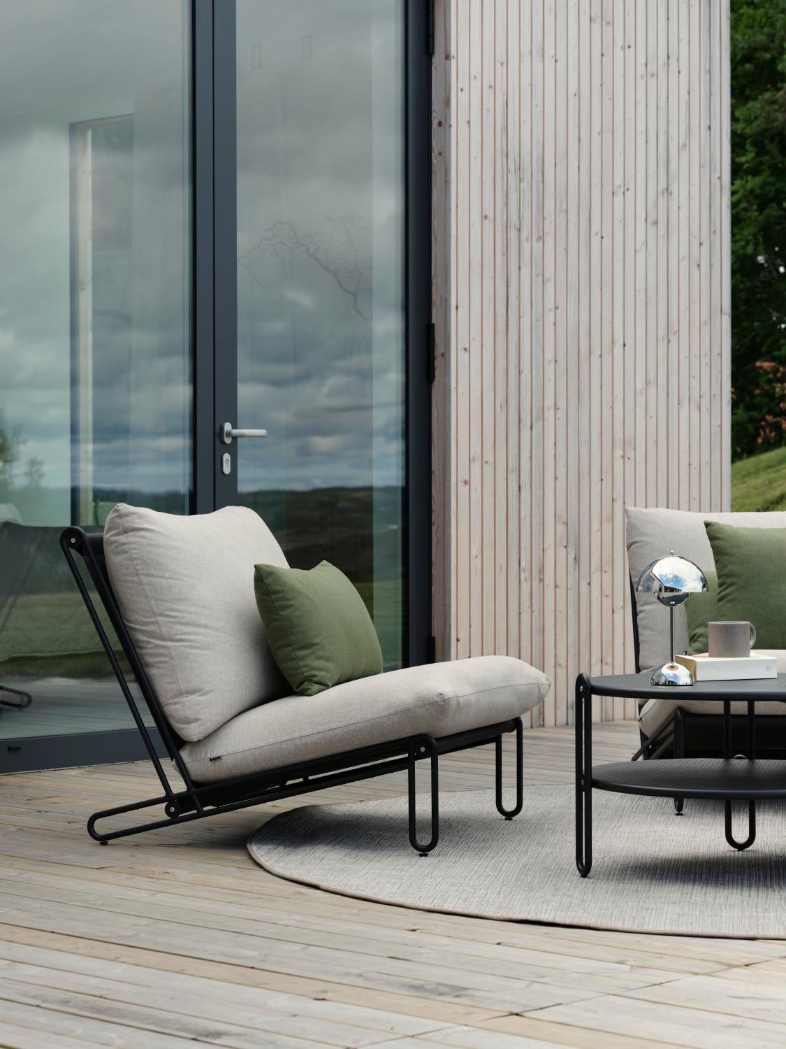 Brafab Blixt loungefåtölj Svart/Cley beige
