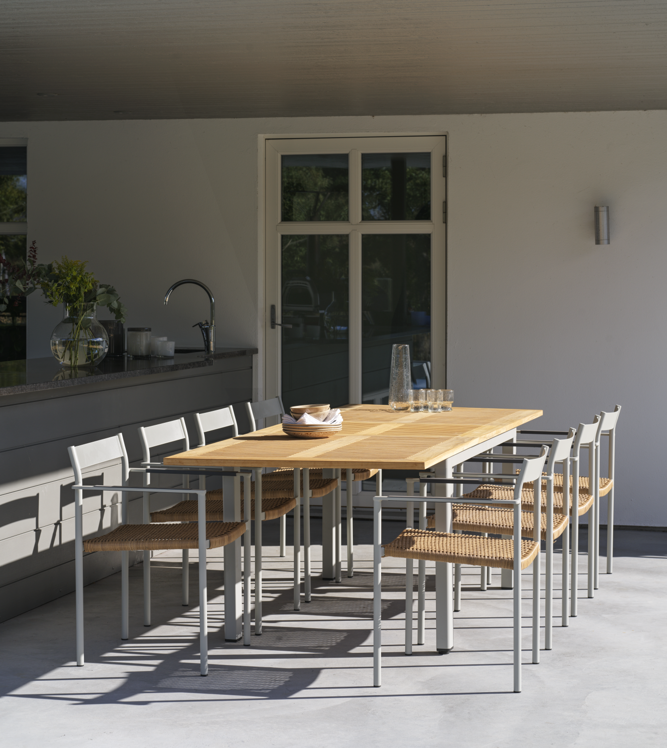 Brafab DK matstol Light Grey/Natur