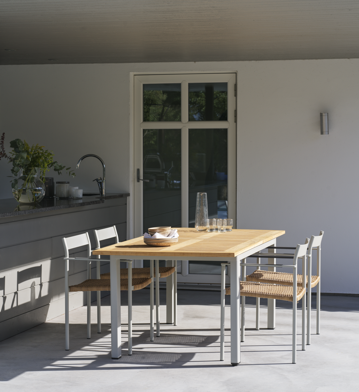 Brafab DK matstol Light Grey/Natur