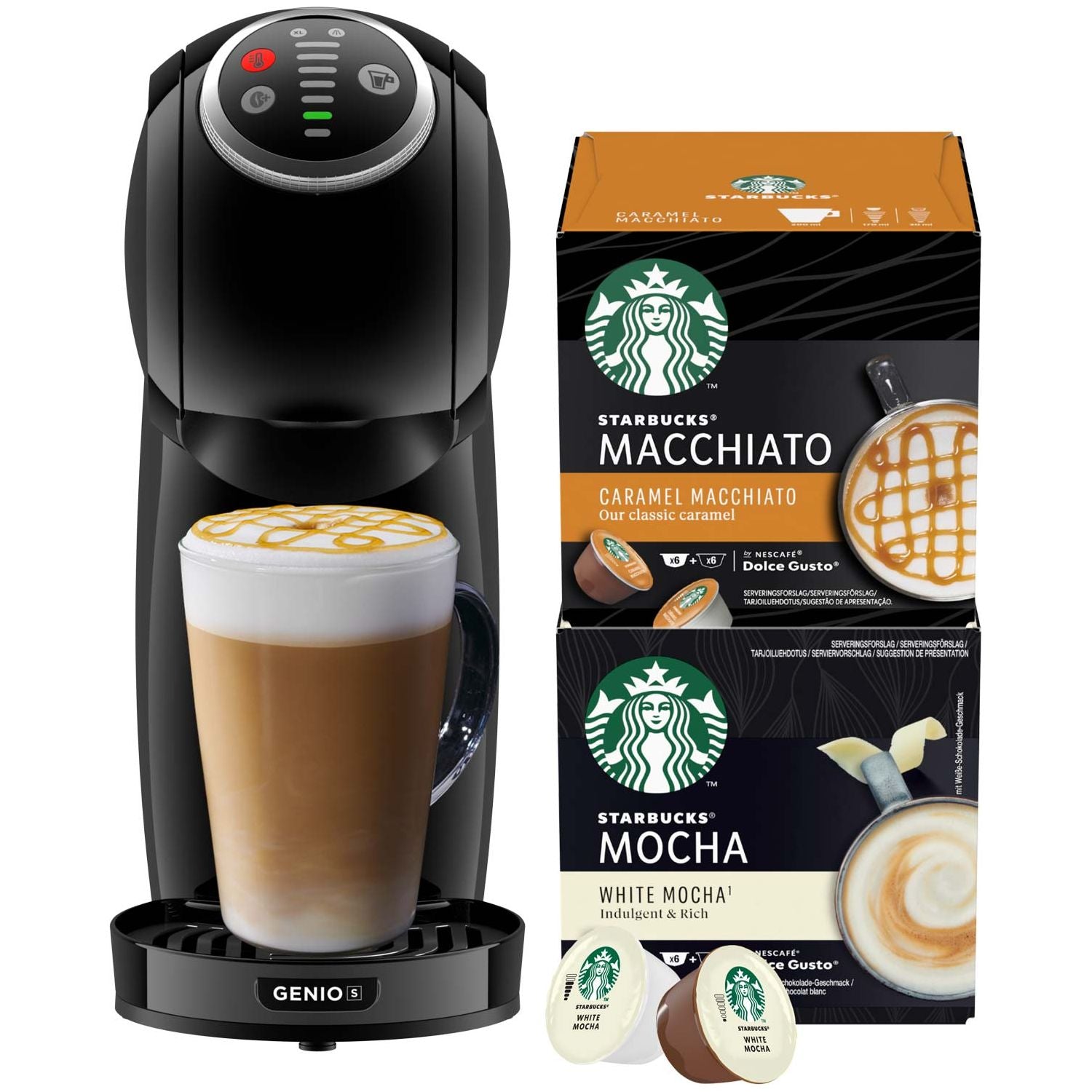 Delonghi EDG315.B STARBUCKS Genio S Plus Favorites bundle pack