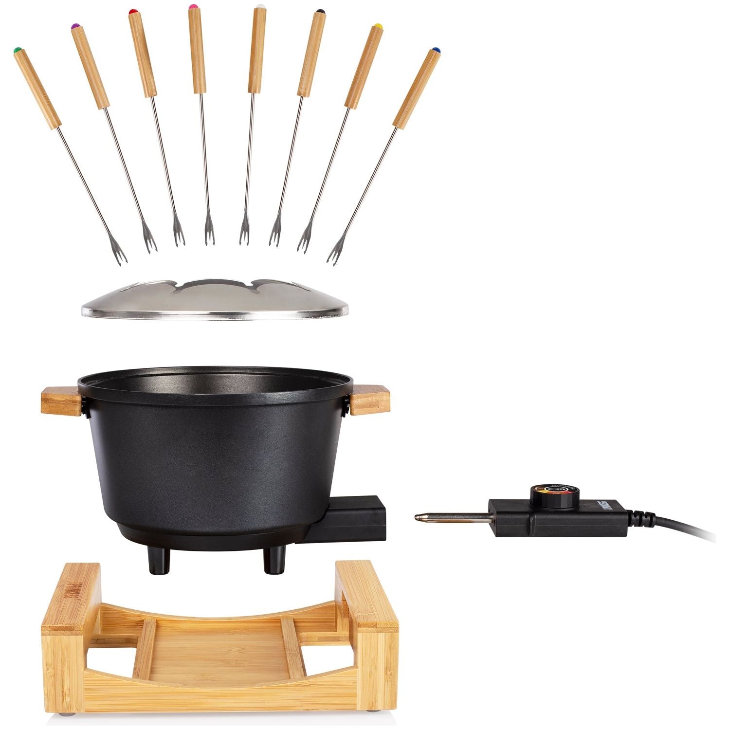 Princess Fondueset Pure Bamboo 173025 1,5l 8st pinnar