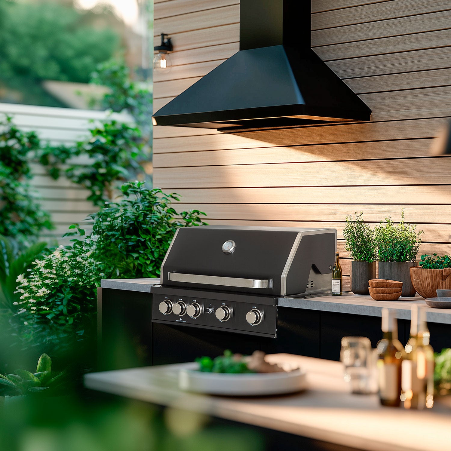 Mustang Gasolgrill Black Pearl 4 built-in