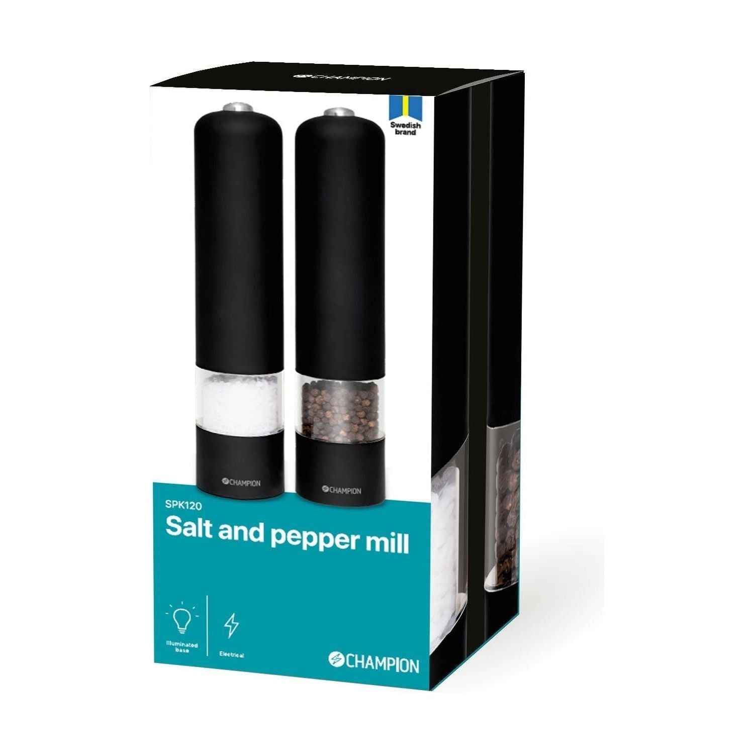 Champion Salt- och Pepparkvarn SPK120 Mattsvart