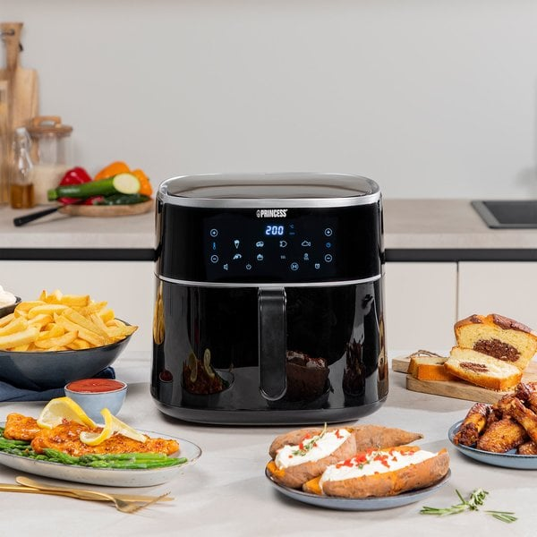 Princess Digital Varmluftsfritös 8 liter Svart