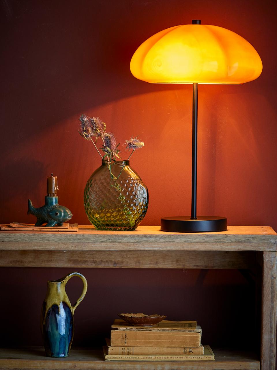 Bloomingville Kinoko bordslampa Ø30 cm Gul