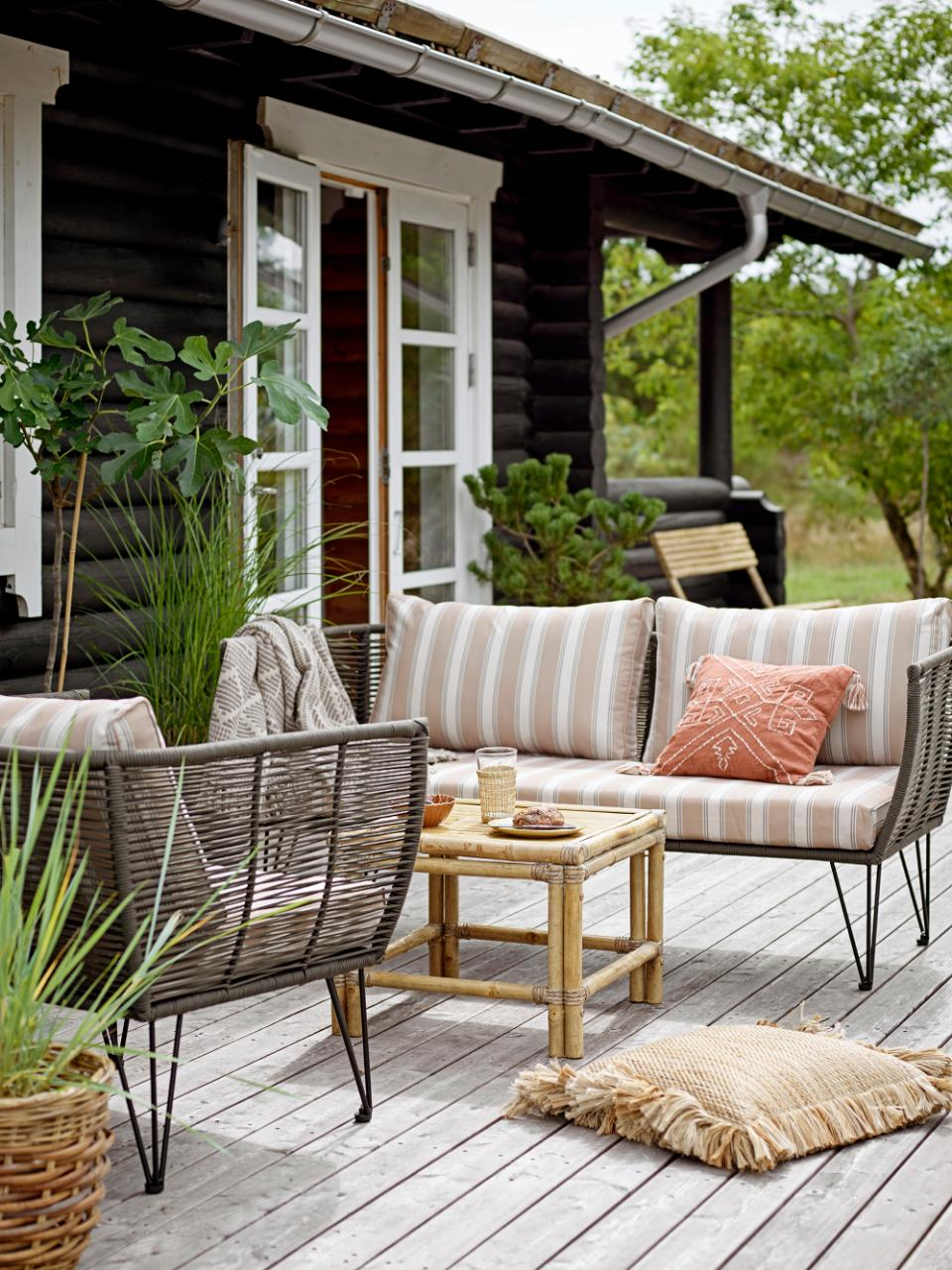 Bloomingville Mundo Loungesoffa Stripe Green 175cm