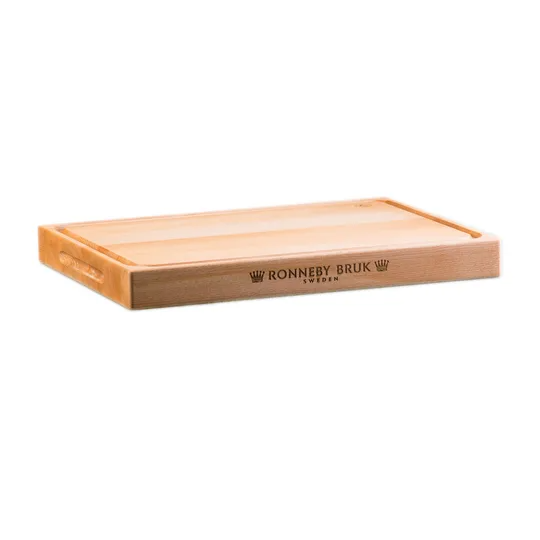 Ronneby Bruk Stor Kockbräda Med Köttsaftränna Oljad Bok 38*52*4 cm