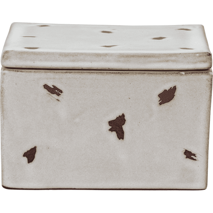 Bloomingville Aiza Burk Med Lock Vit Stengods 12x12 cm