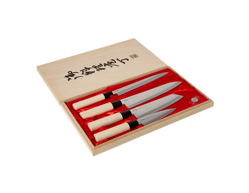 Satake Houcho Knivset i Balsabox