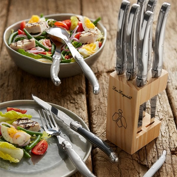 Laguiole Grillknivar I Träblock 6-pack