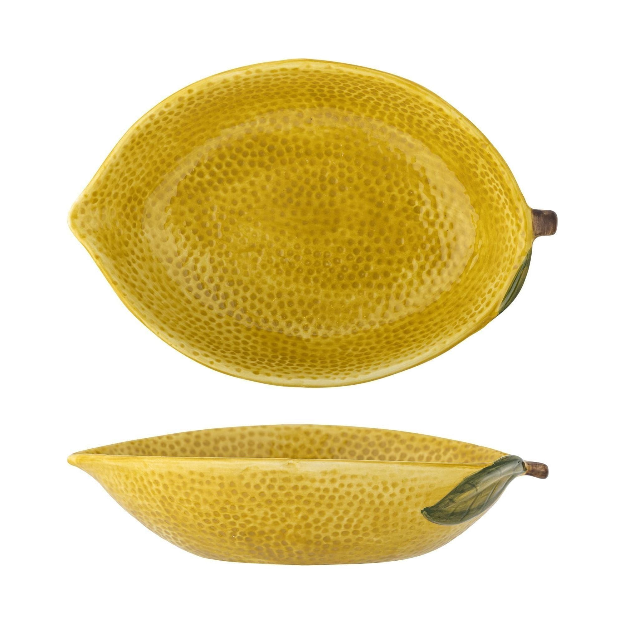Bloomingville Limone Skål Gul Stengods 26 x 18 cm (SEP)